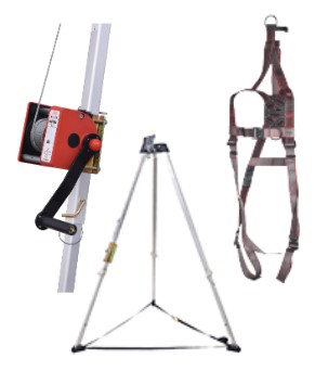 Confined Space Winch,Tripod, Harness Rescue Set