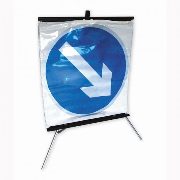 Road Sign Keep Left/Right - Roll up incl. tripod